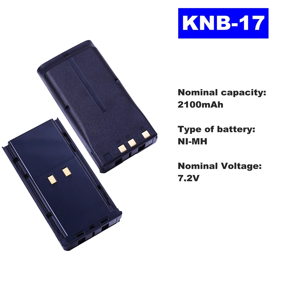 7.2V 2100mAh NI-MH Radio Battery KNB-17 For Kenwood Walkie Talkie TK-385/480 TK280/380/481/290/390 Two Way Radio 7 2v 1800mah ni mh radio battery knb 16 for kenwood walkie talkie tk 280 290 380 tk 385 390 480 481 two way radio