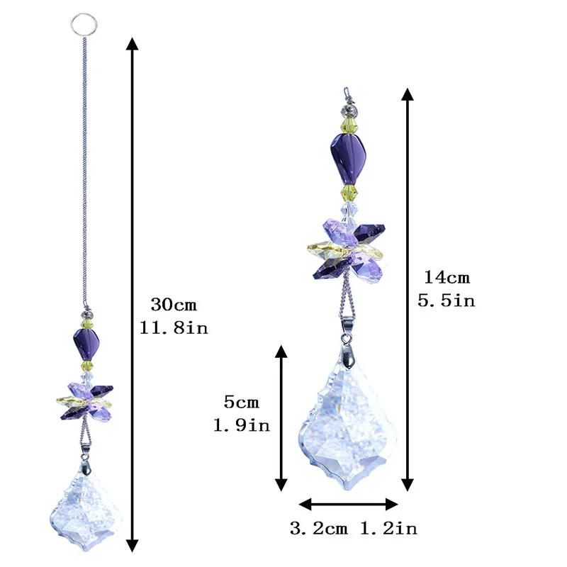 H& D Хрустальная люстра Призмы Радуга октогон чакра Suncatcher подвесная цепь для окна дома Свадебный декор украшения подарки