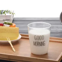 Стакан для завтрака, 400 мл, короткое слово, печать, стеклянная посуда, чашки, кружки для молока, кофе, кухни, чашка для кипячения воды