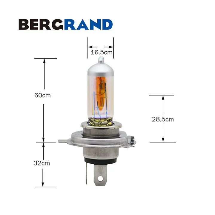 2 шт. H4 галогенная лампа 12 В 100/90 Вт 2900 К Радуга золото Xenon ацетиленовая Фара Шарик жесткий Стекло P43t свет лампы для автомобилей любых погодных