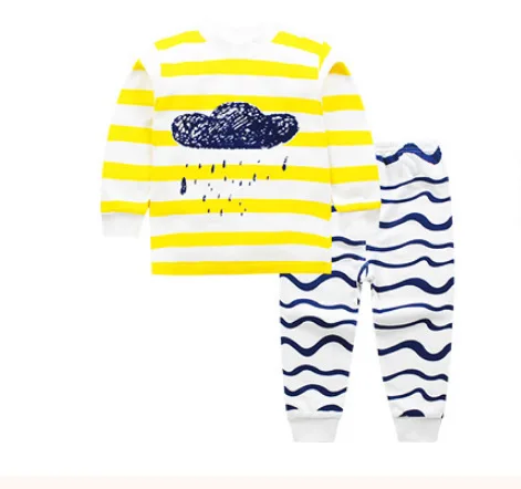 girls gjs children pajamas sets baby girl boys christmas clothes set sleepwear pajamas sets kids homewear girl pijamas pyjamas - Цвет: Бежевый