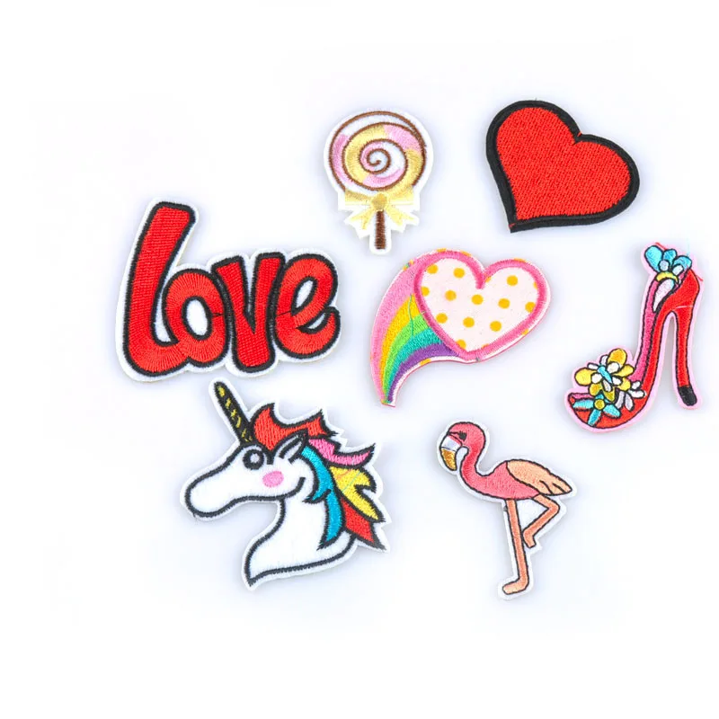 

7PCs Mixed Pattern Iron On Patch Appliques DIY Embroidered Sew Decoration Patches For Clothing Handmade Fabric Badges C1888