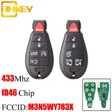 BHKEY 5+ 1 6 кнопок умный дистанционный брелок для JEEP M3N5WY783X/IYZ-C01C для Chrysler 300c города, страны 433 МГц для JEEP Commander