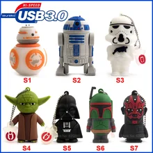 USB3.0 Pen drive 64GB! USB3.0 Pen drive Star wars 8GB/16GB/32GB usb flash drive 64gb, flash memory stick pendrive Free shipping!