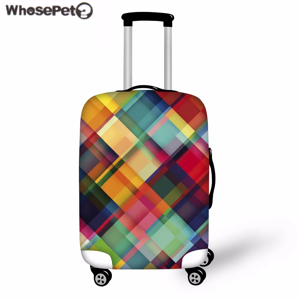 

WHOSEPET Case Cover 3D Patchwork Print Suitcase Protective Covers Luggage Protect Covers for Women Men Eleastic Dust Bags Travel
