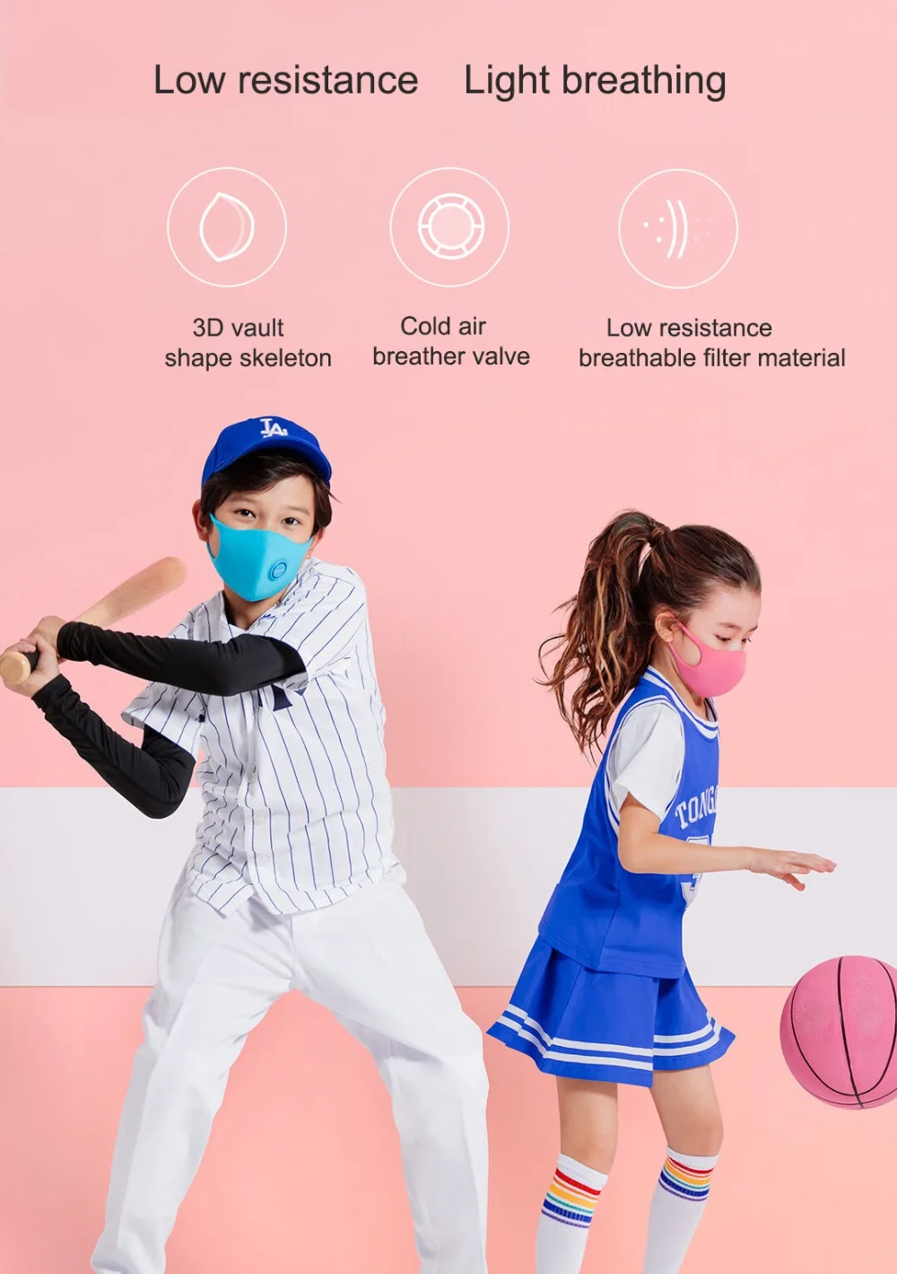 Детский Светильник Xiaomi SmartMi, 3 шт., дыхательная маска с защитой от дымки, мощная фильтрация, РМ2, 5, блокировка нескольких аллергенов