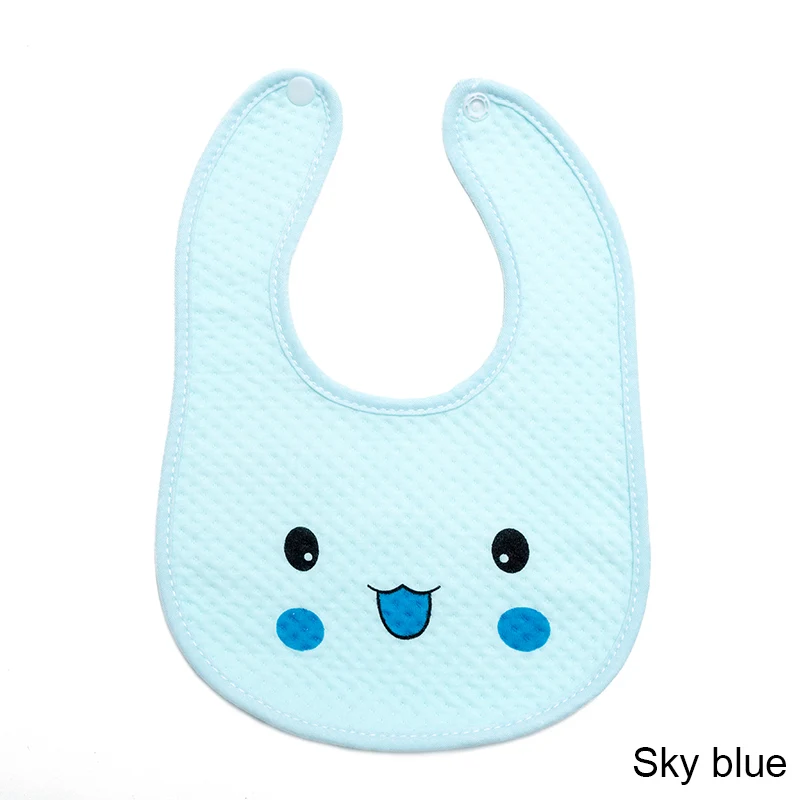 REAKIDS/милые детские нагрудники с рисунком из мультфильма; водонепроницаемые Слюнявчики для малышей; бандана; нагрудники; треугольные Слюнявчики; детская отрыжка; одежда - Цвет: SKY BLUE