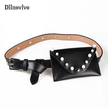DIINOVIVO, новинка, жемчужная сумка на ремне, маленькая, с заклепками, поясная сумка, женская мода, многофункциональная, поясная сумка, женская сумка, для женщин, кошелек, WHDV0405