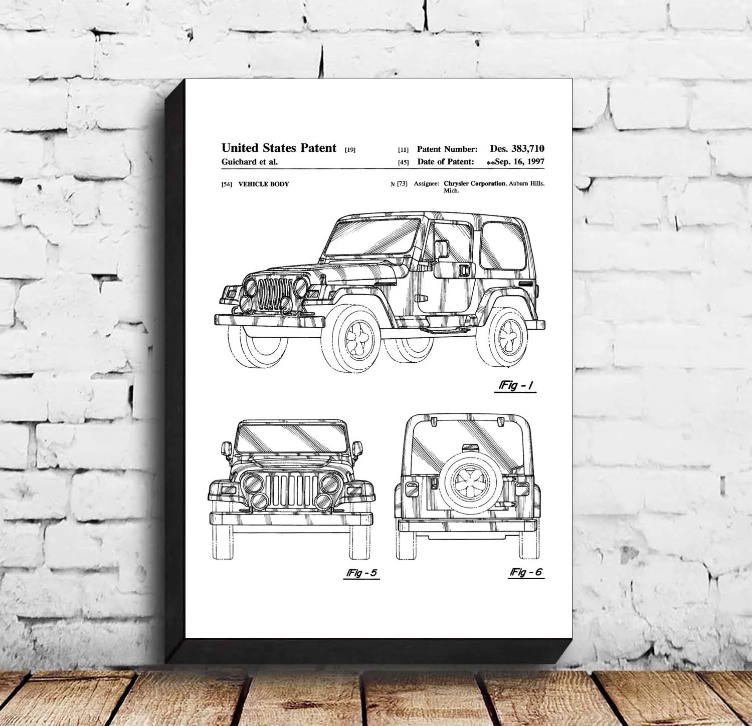 Лакированный плакат Jeep Wrangler