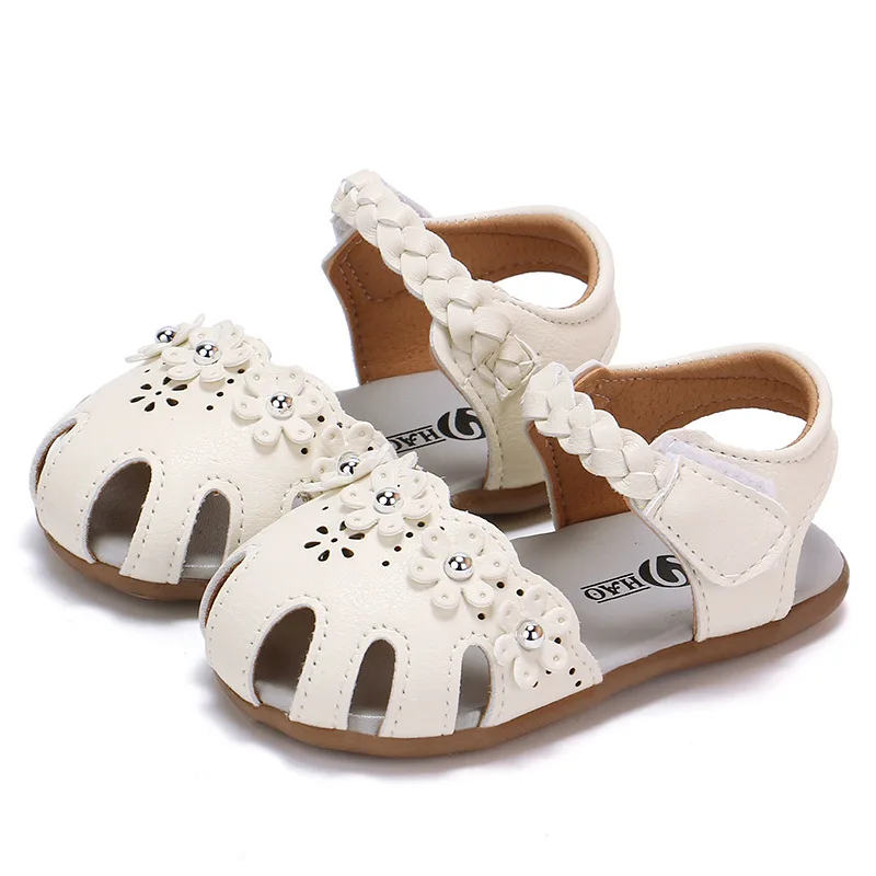 

COZULMA Baby Girl Shoes Pincess Flower Dress Sandals Girls Soft Bottom Anti-slip Shoes 2019 New Summer Shoes Beach Sandals