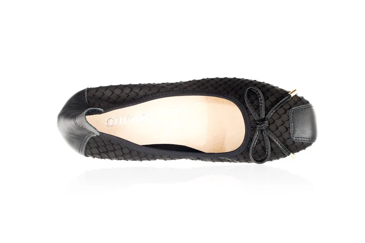 Genuine Leather Women Soft Flats Women Slip-on Shoes Square Toe Elegant Office Lady Shoes for Party Causal Baleriny Woman Loafer (52)