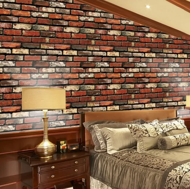 3D Stereoscopic Faux Stone Brick Wall Wallpaper For Walls 3 D Living