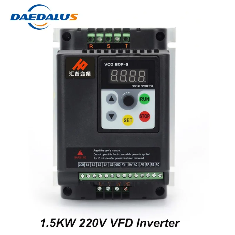 

CNC Spindle Inverter 1.5KW VFD Converter Speed Controller 220V Governor For Spindle Motor Milling Machine