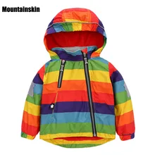 Casual Children’s Jackets 12M-5Y Kids Rainbow Coats Boys Bomber Jackets 2018 Spring Baby Girls Windbreaker Boys Outerwears SC763