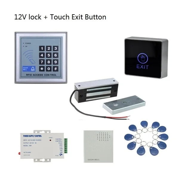 RFID Клавиатура система контроля доступа двери комплект Электрический магнитный электронный ключ для дверного замка Fobs полный комплект - Цвет: 3