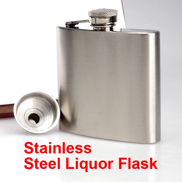 

5oz Hip Flask Screw Cap Funnel Cap Stainless Drink Liquor Whisky Alcohol