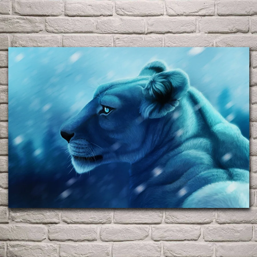 figure predator background art blur lioness JZK710