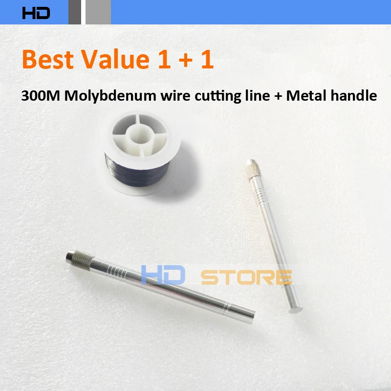 

300M Golden Molybdenum Wire cutting line +metal handle for phone Machine separator fix refurbish