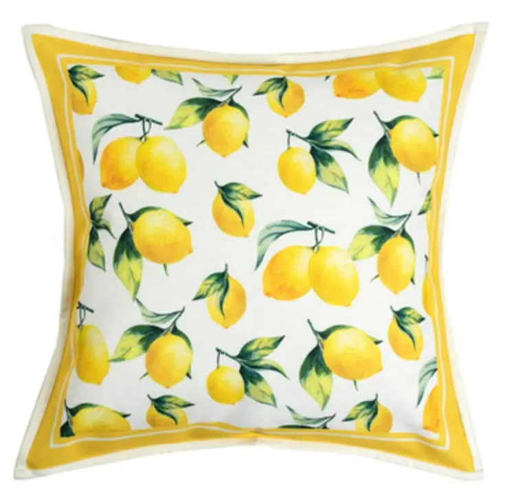 Милая желтая квадратная подушка с лимоном/almofadas чехол для взрослых и детей-подростков Модный чехол для подушки для дома