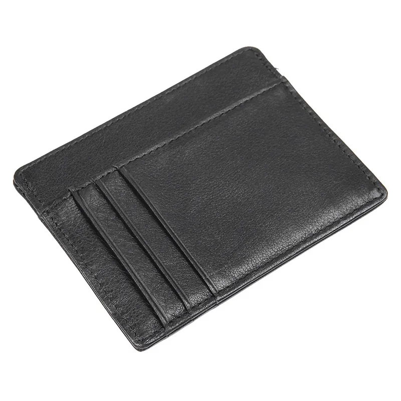 

Genuine Leather Card Holder Leather Slim ID Card Case Credit Card Holder Four Colors Mini Card Pack R-8102
