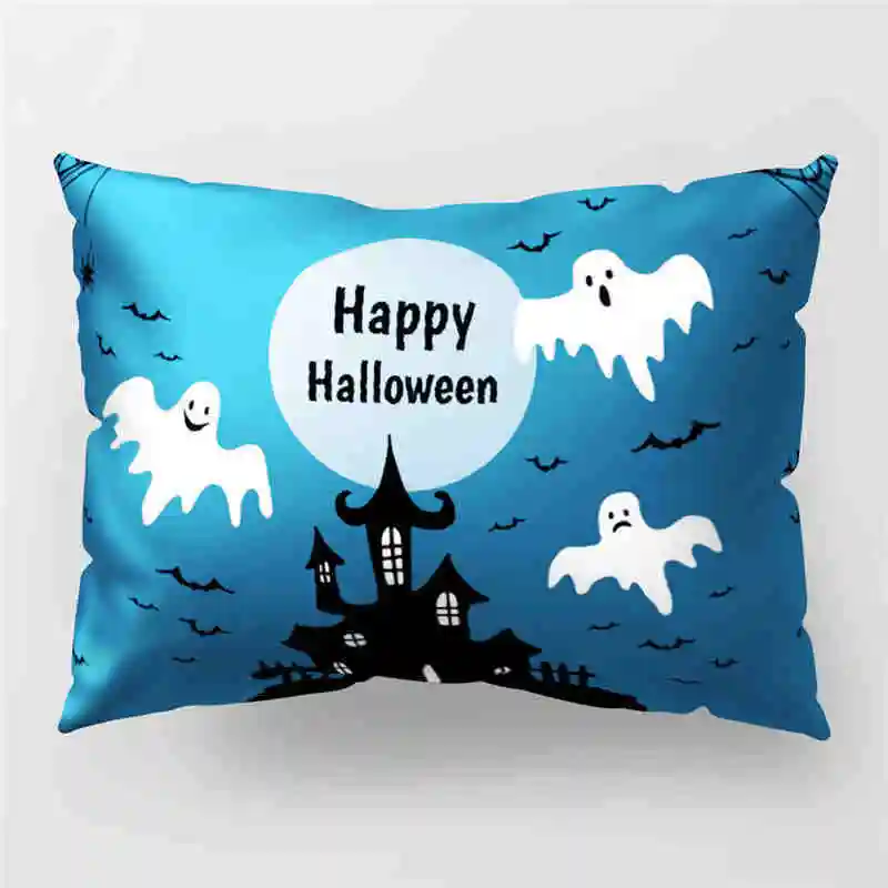 Fashion New Cushion Halloween Printed Cotton Linen Throw Pillow Decorative Pillowcase For Sofa Car Decor Coussin De Salon