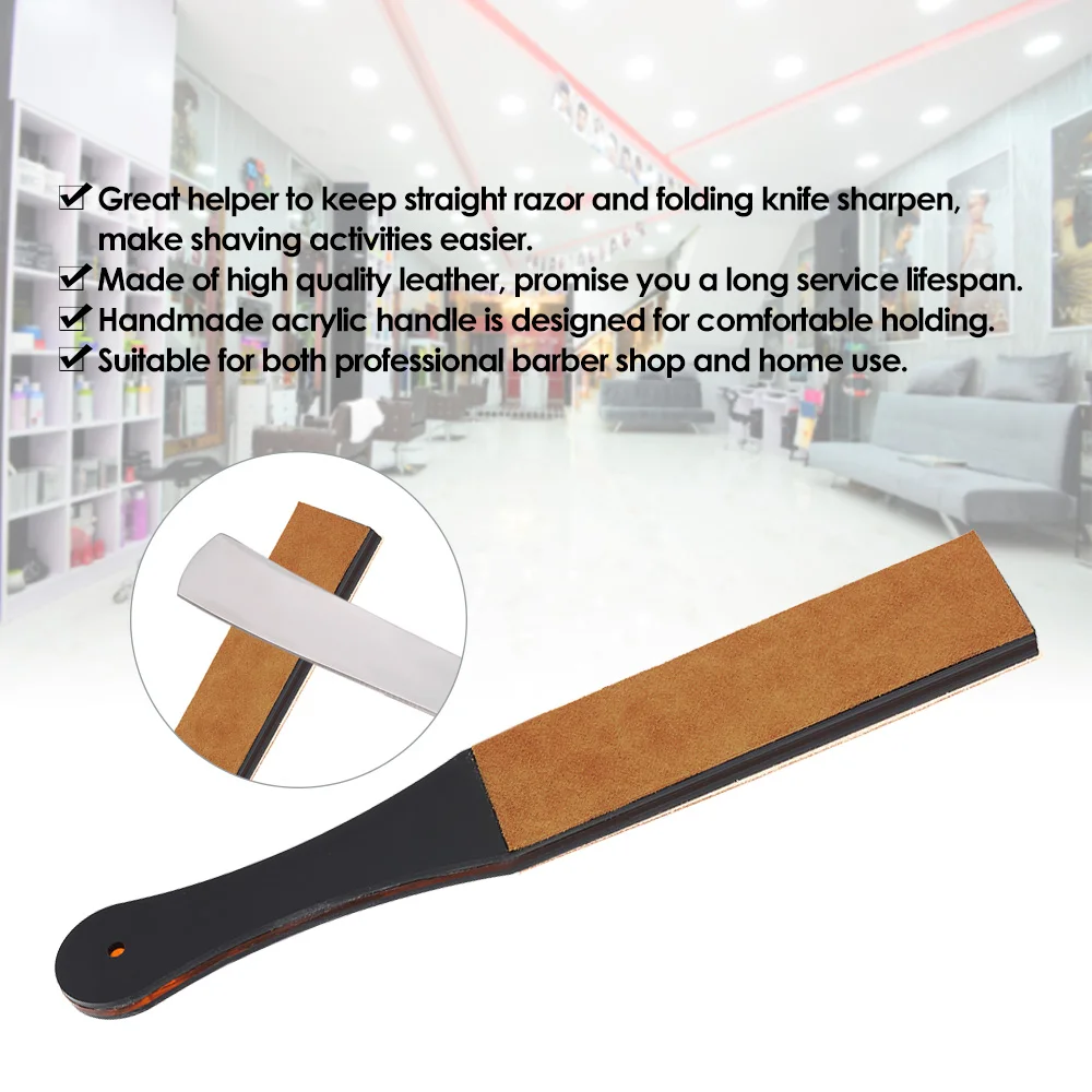 Handmade Men's Leather Sharpening Strop Shaving Strap For Straight