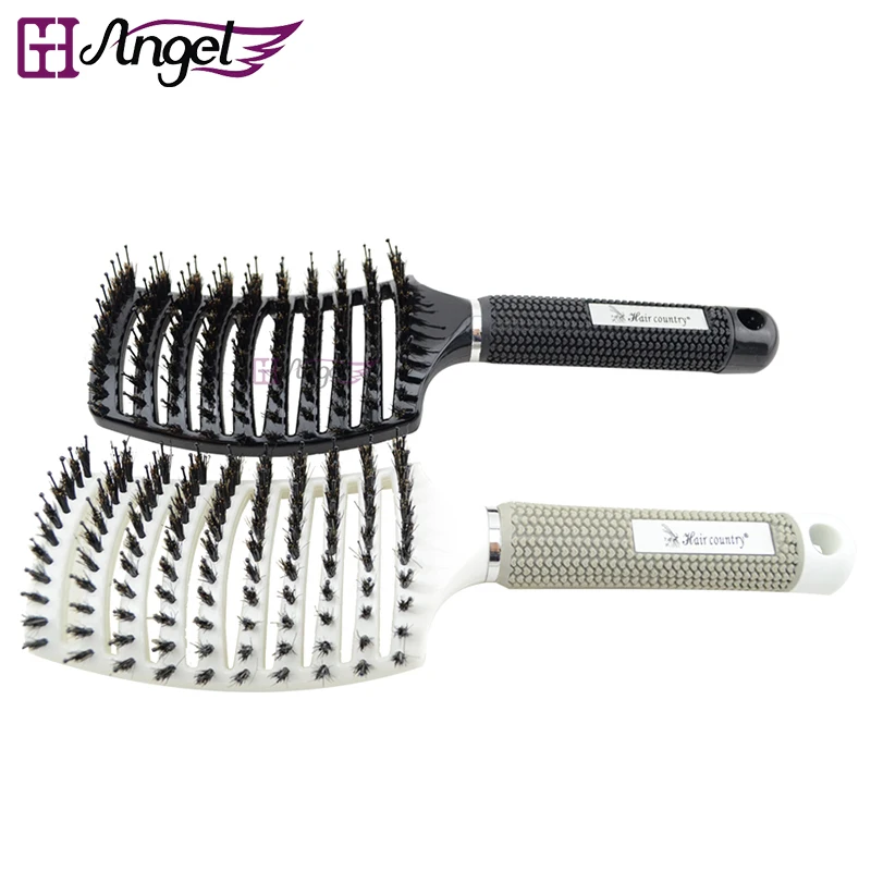 

Angels Wholesale 6pcs Nylon & Boar Bristle Scalp Massage Hair Brush Anti-static Hairdressing Styling Hair Extensions Brush Comb