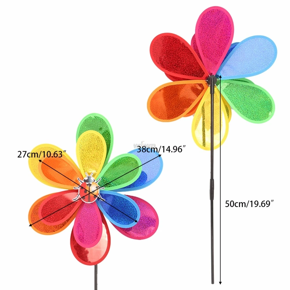 Sequins Insect Windmill Whirligig Wind Spinner Home Yard Garden Decor Kids Toy MAY07