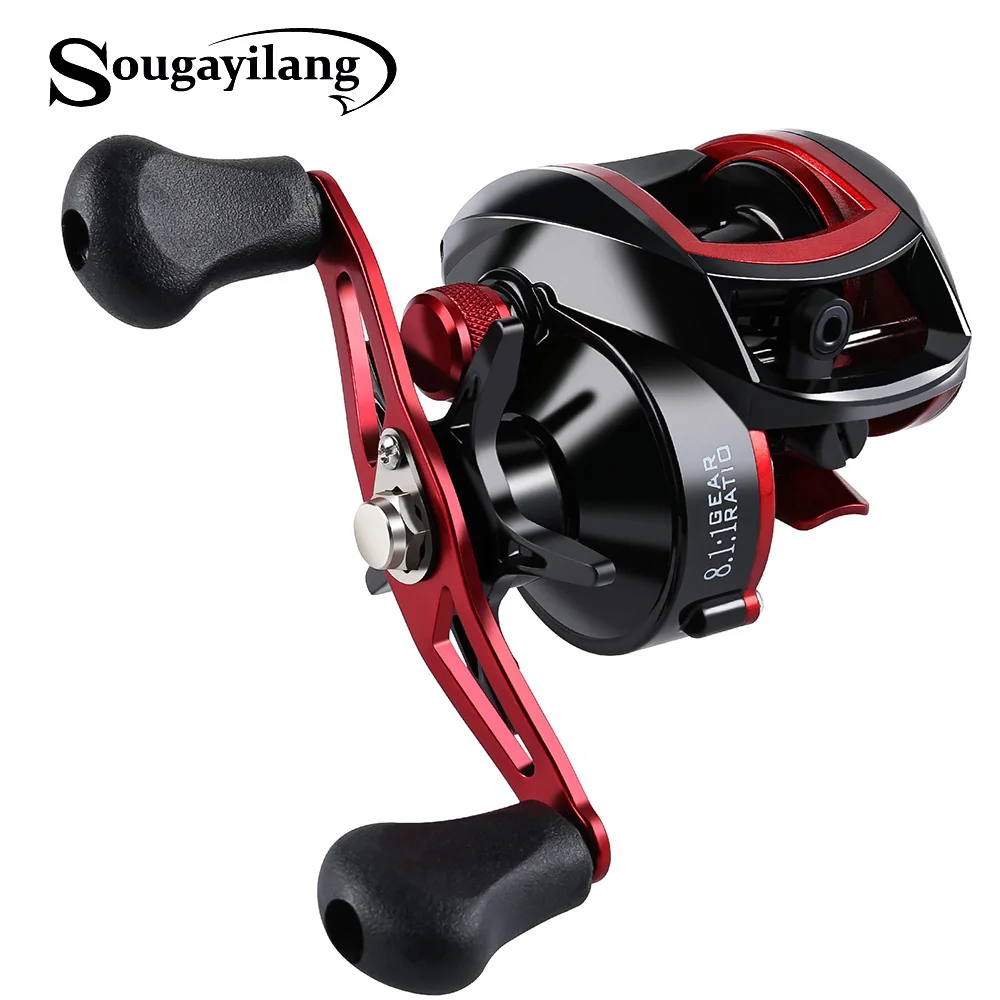 

Sougayilang Baitcasting Fishing Reels 17+1 Ball Bearings 8.1 :1 Reel Right/Left Handed Carp Fishing Reel