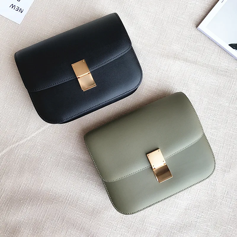 Bags for Women Tofu Wrapped Hand Rubbing Cow Skin Box Retro Small Square Bag Single Shoulder Oblique Bag Girl