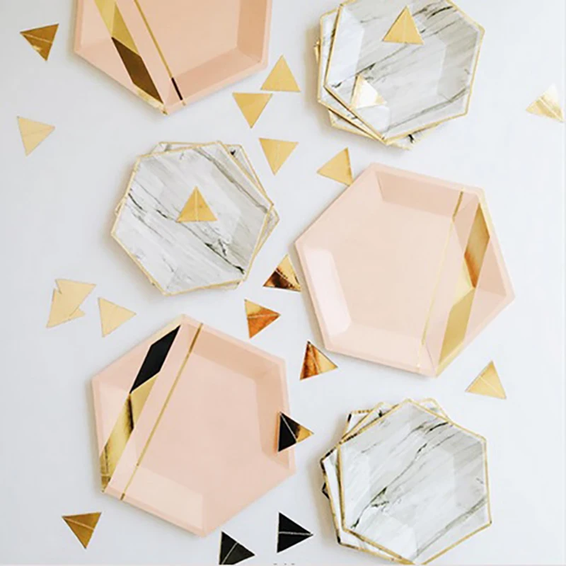 

8pcs/lot Colorful Striped Paper Cups&Plates Wedding Birthday Decoration Baby Shower Festival For Kids Tableware Party Supplies