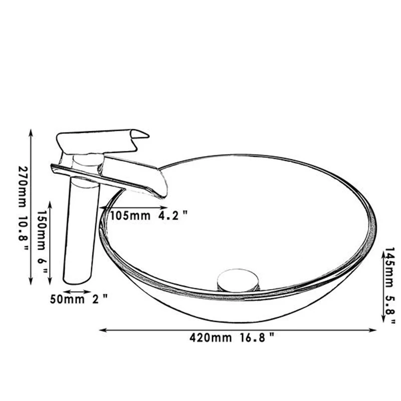 KEMAIDI новая ручная краска сосуд умывальник из закаленного стекла Раковина с водопадом кран краны слив воды Ванная раковина набор