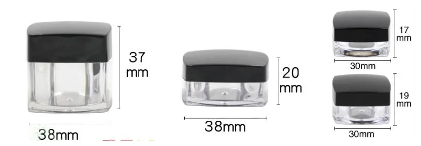 Косметические контейнеры 50 шт./лот 3g/Φ/10g/20g коробки банки для крема с черной