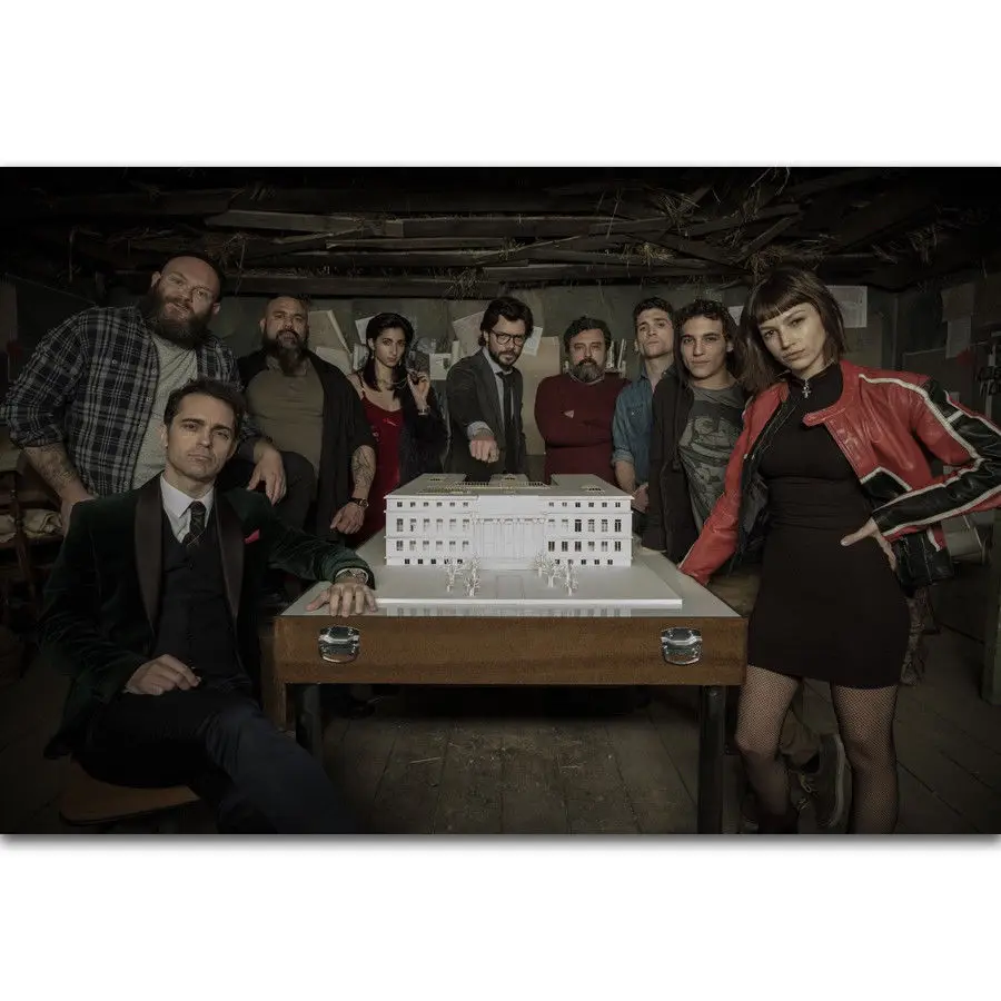 

Q1968 Posters and Prints La Casa De Papel Money Heist 2018 TV Series Season 2 Art Poster Canvas Painting Home Decor