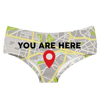 

LEIMOLIS Electronic map Letter funny print sexy hot panties female kawaii Lovely underwear push up briefs women lingerie thongs