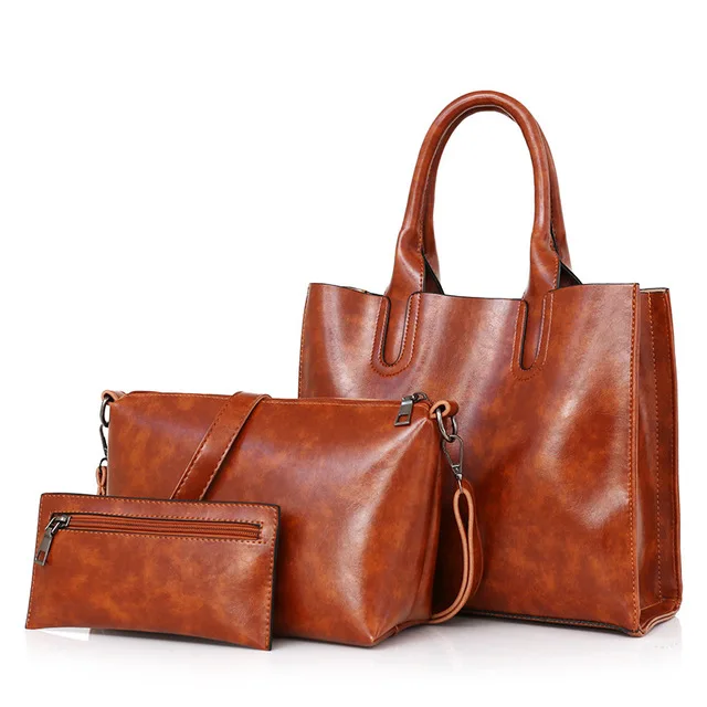 

Dropshipping 3PCS Set Handbags for Women PU Leather Shoulder Bags