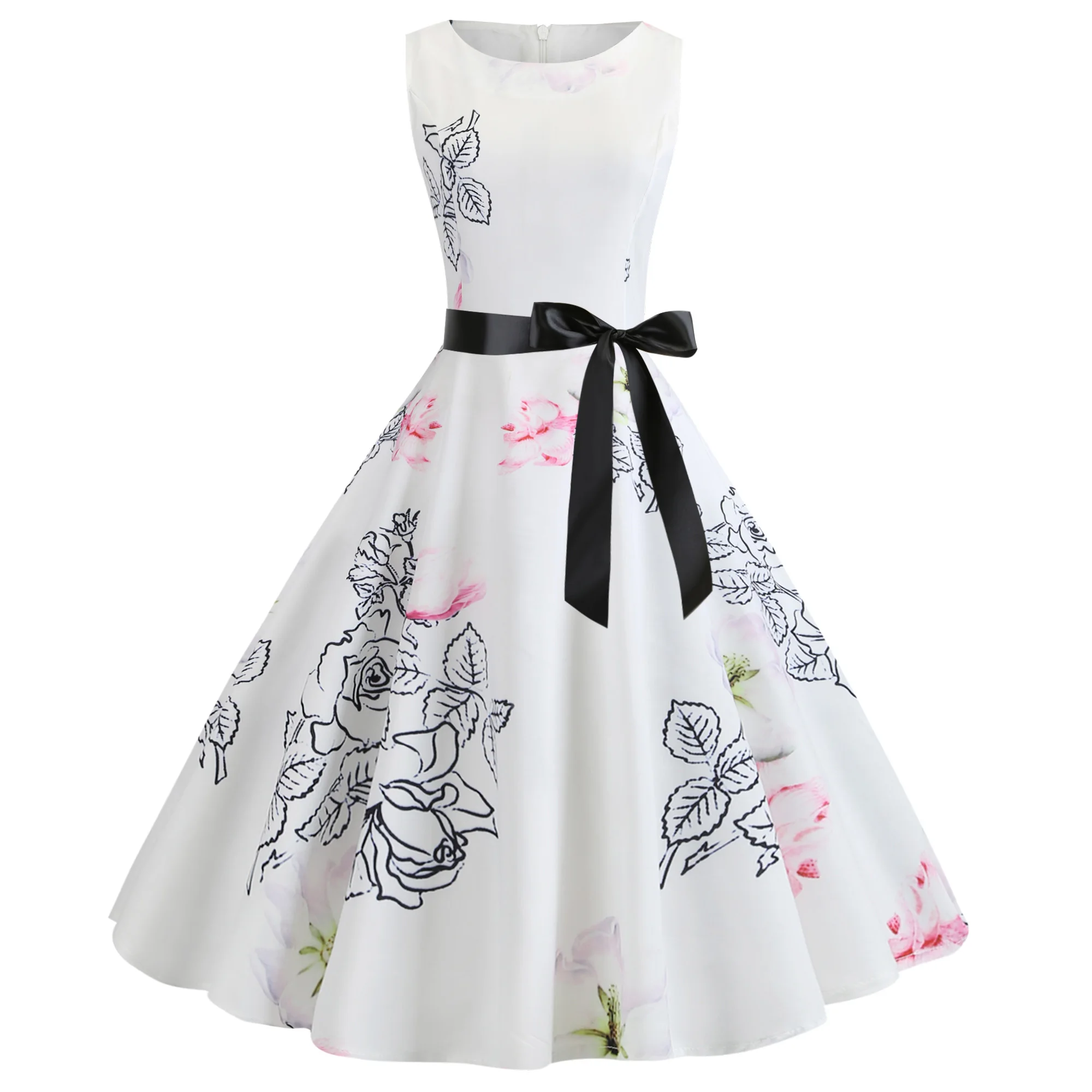 

2019 Hot Fashion Womens Dresses Women Dress Summer Casual Striped Print Sleeveless Beach Short Dress Lady Free Shipping