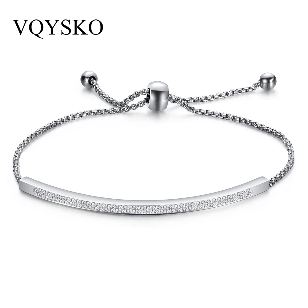 

Fashion Party Crystal Charm Bracelets & Bangles Stainless Steel Crystal Jewelry For Women pulseras