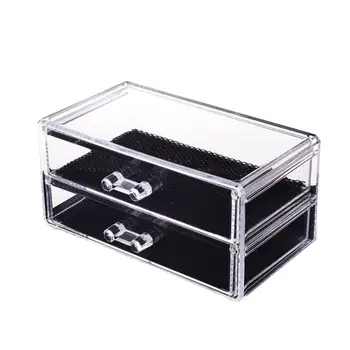 

1pc Makeup Organizer Plastic Large Capacity Transparent Make Up Jewelry Cosmetic Storage Box Drawer Holder