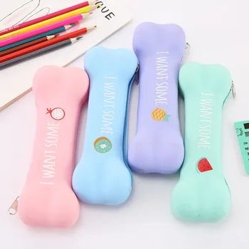

Candy-colored bone-silicone pencil case