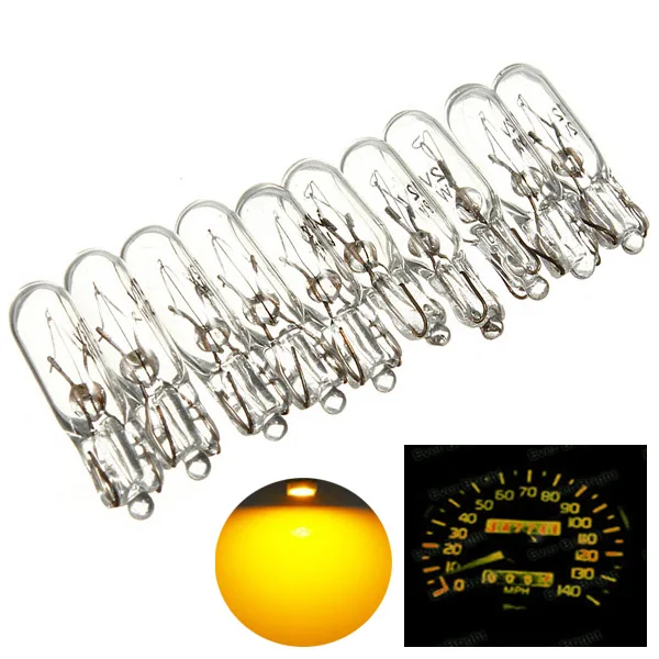 

50pcs/lot 12v 2W 286 T5 Bulb Lamp Socket Car Wedge Dashboard Gauge Instrument Lights