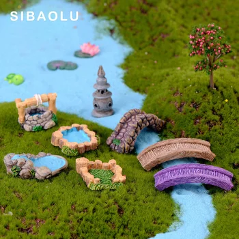 

China Hangzhou West Lake Model Miniature figurine simulation Landscape wedding decoration fairy garden statue Home Gift garden