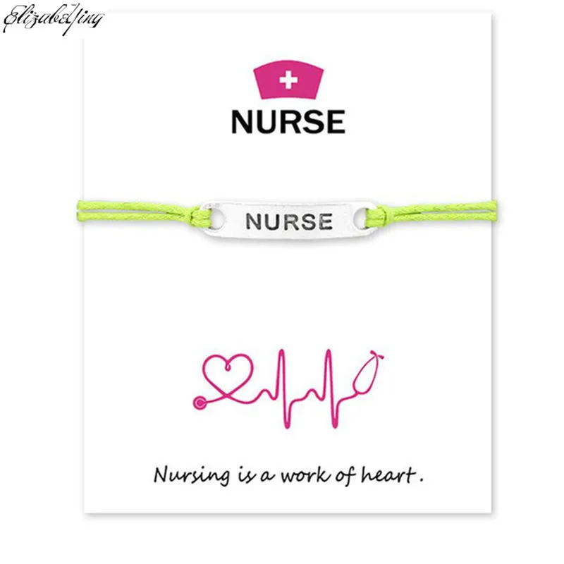 

Nurse Day Love Rope Knot Bracelets Stethoscope Nurse Hat Charm Bracelets Women Bracelets Special Gift For Nurse Fashion Jewelry