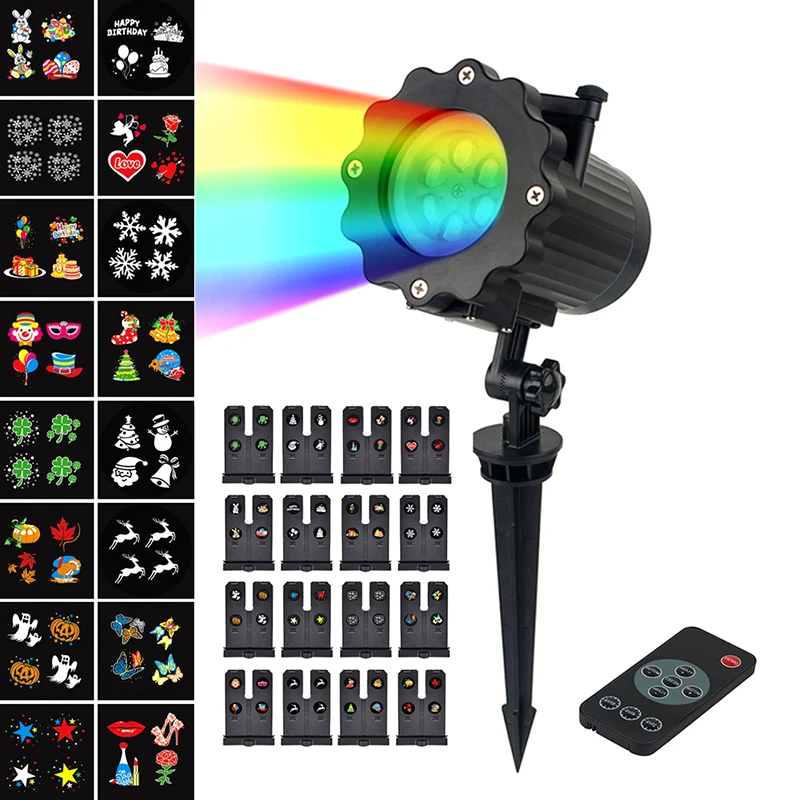 

16 Pattern Waterproof Christmas Projector Lights US/UK/EU Plug Outdoor LED Light Lawn Lamps Mery Christmas Navidad Lights Decor