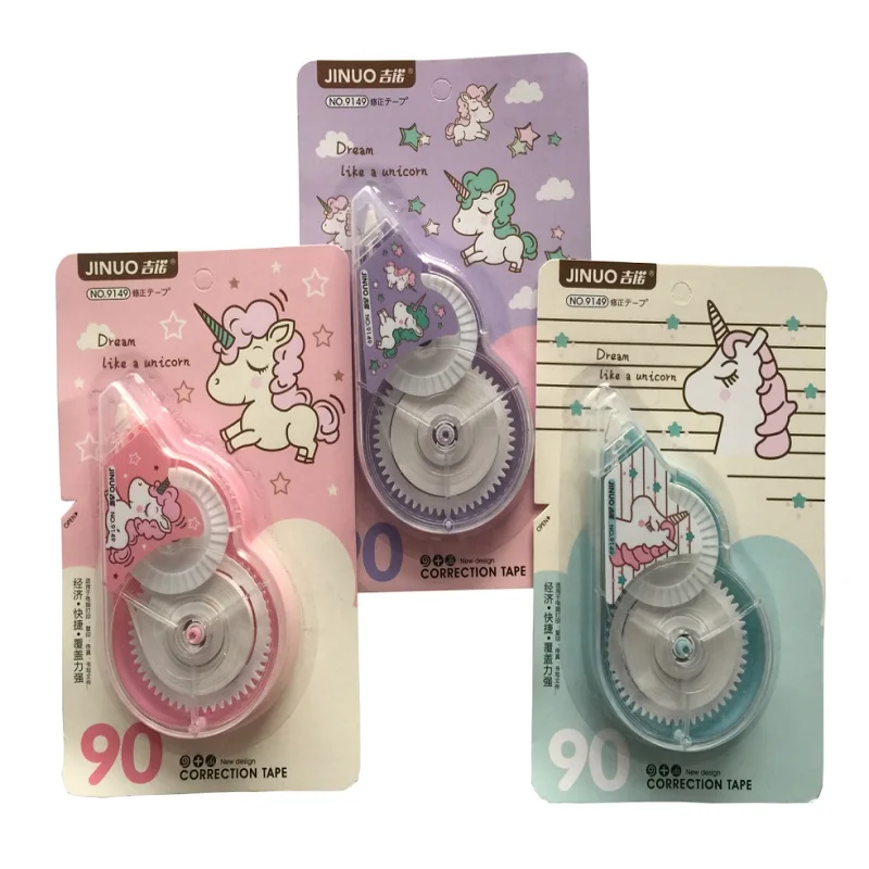 

1X 90m Kawaii Cartoon Unicorn Correction Tape Pen Ink Erase Tape School Office Supply Student Stationery
