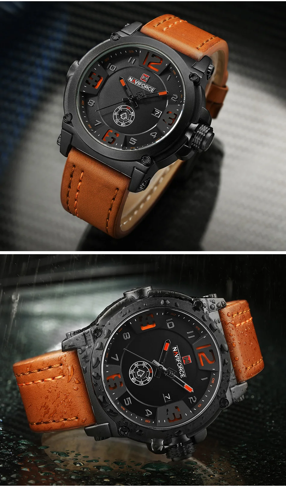 Naviforce Sport Watch For Men, Military Style