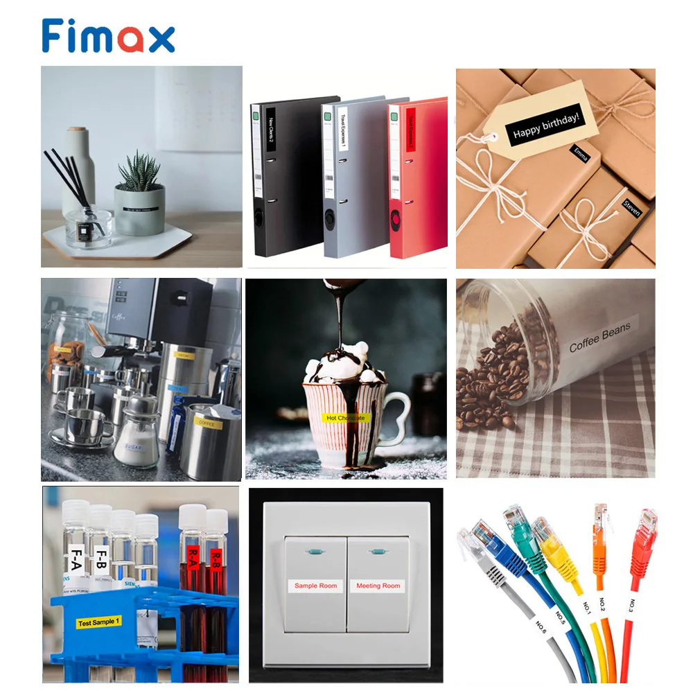 Fimax 6 шт совместимый с DYMO D1 лента для печати ярлыков 45013 12 мм DYMO D1 этикетка лента черного цвета на белом DYMO D1 принтер этикеток Метка Ленты