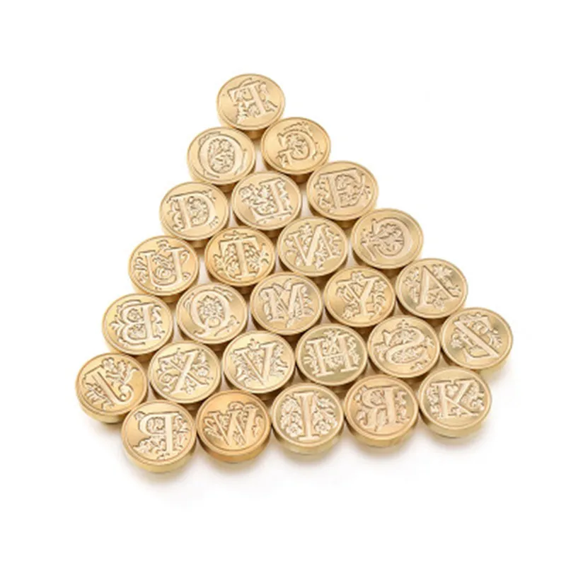  1pc Retro Wooden Stamp Antique Metal Sealing Wax Stamps Crafts Wood Handle Copper Head Wedding Invi - 33004915764