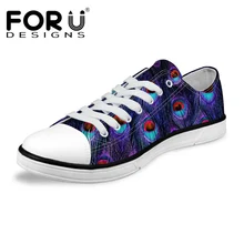 FORUDESIGNS/для отдыха Для мужчин низкая Мужская парусиновая обувь животных с принтом «павлиньи перья» на шнуровке с принтом; на шнуровке; туфли с подошвой из вулканизированной резины; дышащая мужская обувь