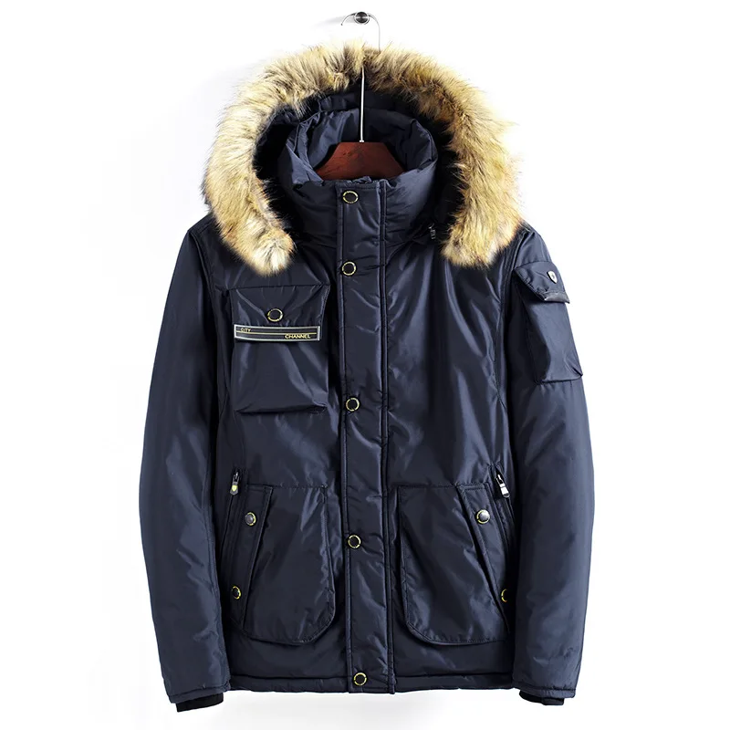 Idopy, мужские зимние теплые куртки-бомберы, толстые теплые куртки MA-1, военные армейские куртки с несколькими карманами на флисовой подкладке и пальто с меховым капюшоном